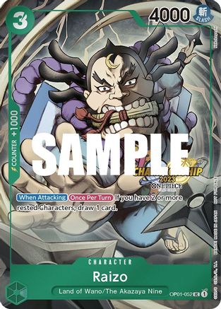 Raizo (CS 2023 Event Pack) (OP01-052) - Uncommon