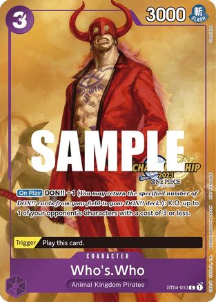 Who's.Who (Pack de célébration CS 2023) [Cartes promotionnelles One Piece] 