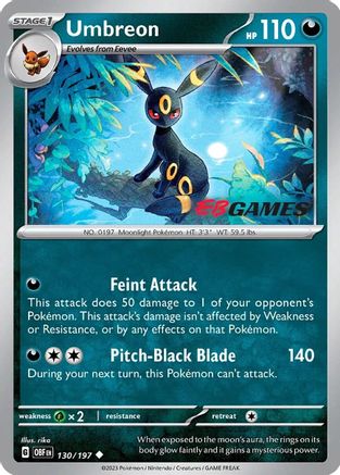 Umbreon (EBGames Exclusive) 130/197  - Reverse Holofoil - Promo