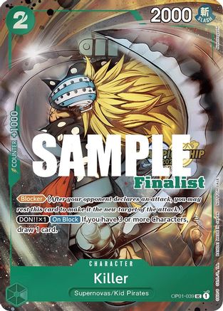 Killer (Pack des meilleurs joueurs CS 2023) [Finaliste] [Cartes promotionnelles One Piece] 