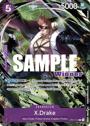 X.Drake (CS 2023 Top Players Pack) [Winner] (OP01-114) - Rare