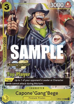 Capone "Gang" Bege (Pack des meilleurs joueurs CS 2023) [Cartes promotionnelles One Piece] 