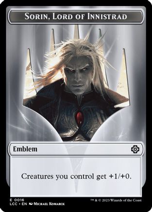 Emblem - Sorin, Lord of Innistrad // Vampire (0004) Double-Sided Token (LCC-16 // 4) - Commander: The Lost Caverns of Ixalan