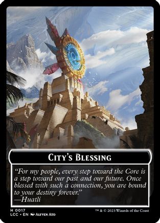 City's Blessing // Dinosaur Double-Sided Token (LCC-17 // 10) - Commander: The Lost Caverns of Ixalan