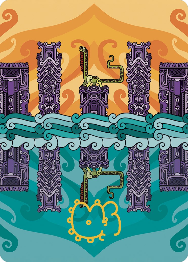 Carte d'art Echoing Deeps (signature estampillée or) [Série d'art Les cavernes perdues d'Ixalan] 