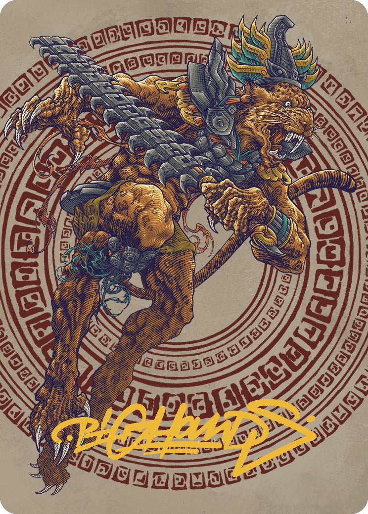 Carte d'art souverain Okinec Ahau (signature estampillée or) [Série artistique des cavernes perdues d'Ixalan] 