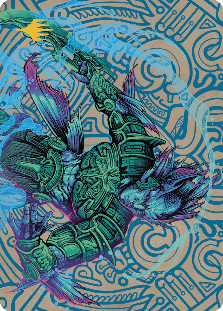 Carte artistique Hakbal of the Surging Soul (symbole de planeswalker estampillé or) [Série artistique Les cavernes perdues d'Ixalan] 
