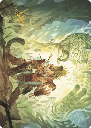 Might of the Ancestors Art Card (Gold-Stamped Signature) (ASLCI-002) - Art Series: The Lost Caverns of Ixalan