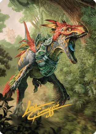 Dinosaur Token Art Card (Gold-Stamped Signature) (ASLCI-067) - Art Series: The Lost Caverns of Ixalan