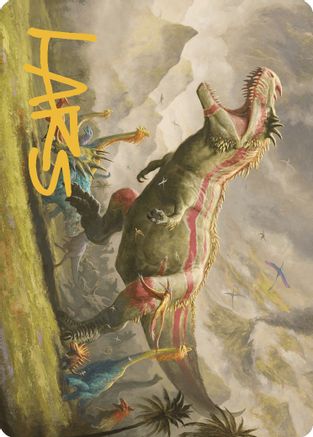 Ghalta, Stampede Tyrant Art Card (Gold-Stamped Signature) (ASLCI-024) - Art Series: The Lost Caverns of Ixalan