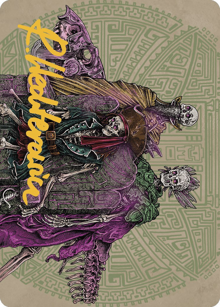 Carte artistique du trône du sinistre capitaine (signature estampillée or) [Série artistique des cavernes perdues d'Ixalan] 