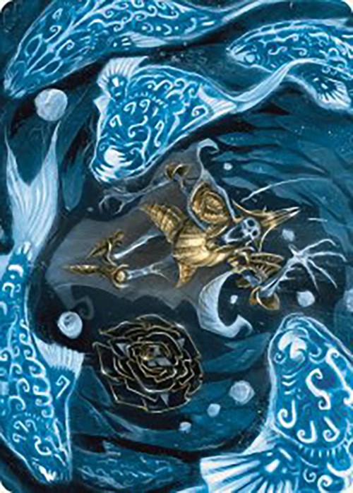 Carte d'art mangée par les Piranhas [Série artistique des cavernes perdues d'Ixalan] 