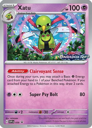 Xatu (Prerelease) 059  - Holofoil - Rare