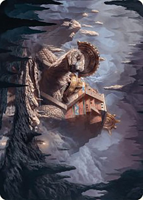 Carte d’art de tortue de substrat rocheux [Série artistique des cavernes perdues d’Ixalan] 