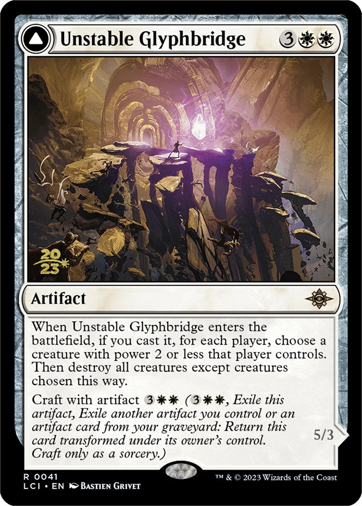 Glyphbridge instable // Sandswirl Wanderglyph [Cartes d'avant-première des Cavernes perdues d'Ixalan] 