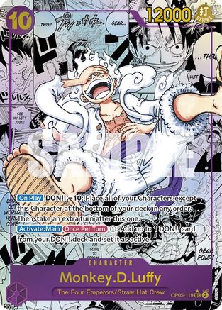 Monkey.D.Luffy (119) (Alternate Art) (Manga) (OP05-119) - Secret Rare