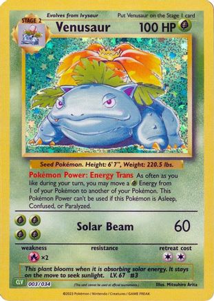Venusaur 003  - Holofoil - Classic Collection