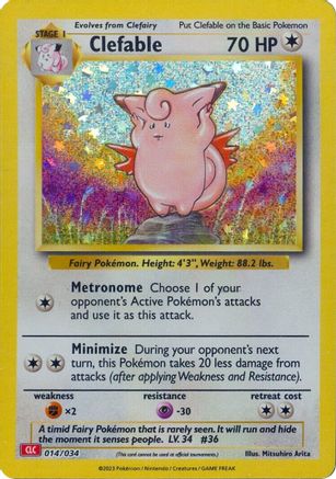 Clefable 014  - Holofoil - Classic Collection