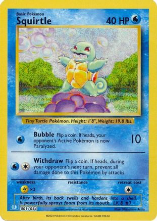 Squirtle 001  - Holofoil - Classic Collection