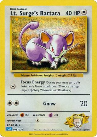 Rattata du lieutenant Surge [Classique du jeu de cartes à collectionner] 