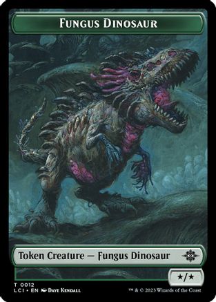 Fungus Dinosaur // Spirit Double-Sided Token (LCI-12 // 14) - The Lost Caverns of Ixalan Foil