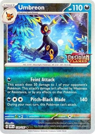 Umbreon (Obsidian Flames Stamped) 130  - Reverse Holofoil - Promo