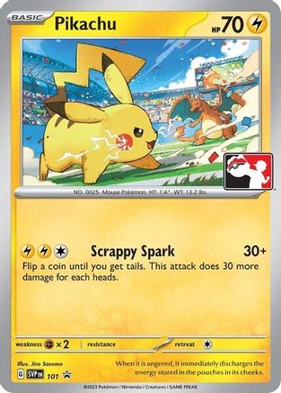 Pikachu (101) (Play Pokemon Promo) [Cartes de ligue et de championnat] 