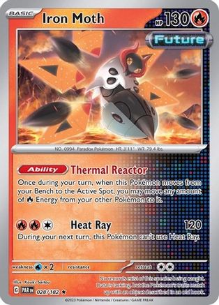 Iron Moth (028/182) (Boîte de construction et de combat) [Scarlet &amp; Violet : Paradox Rift] 