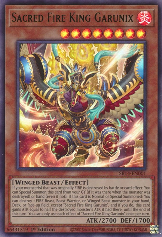 Sacred Fire King Garunix (SR14-EN001) - Ultra Rare