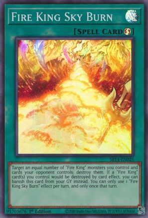 Fire King Sky Burn [SR14-EN025] Super Rare 