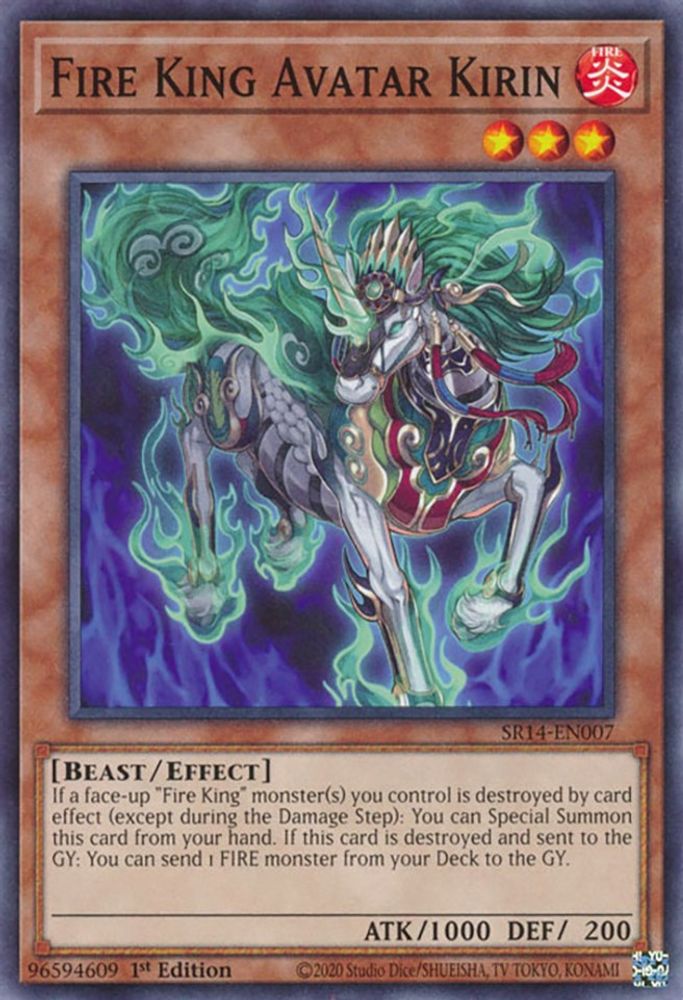 Fire King Avatar Kirin (SR14-EN007) - Common