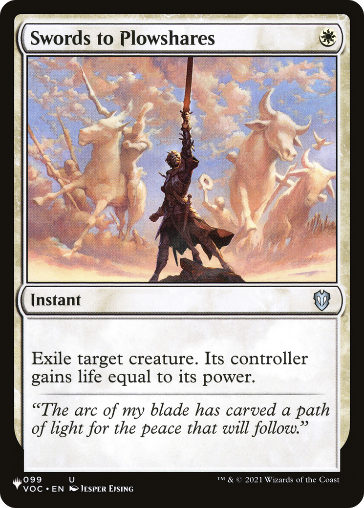 Swords to Plowshares (LIST-VOC-99) - The List