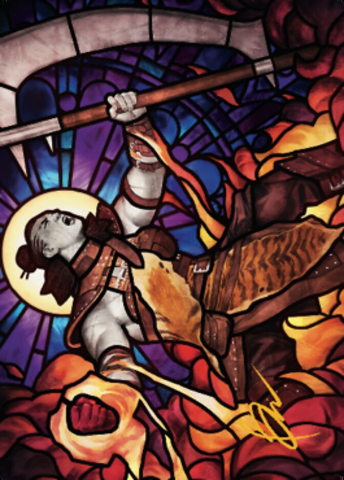 Garna, Bloodfist of Keld Art Card (Signature estampillée or) [Dominaria United Art Series] 