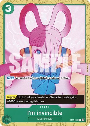 I'm invincible (Starter Deck 11: Uta Deck Battle) (ST11-005) - Common