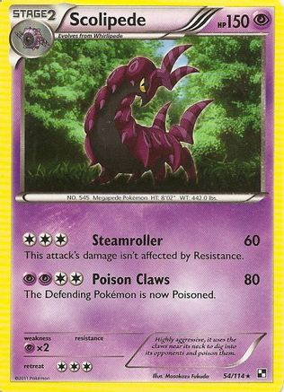 Scolipede (Cracked Ice Holo) 054/114  - Holofoil - Holo Rare