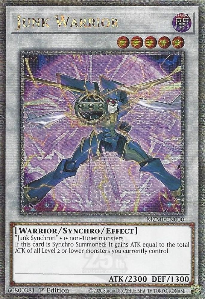 Junk Warrior (Quarter Century Secret Rare) (MZMI-EN000) - Quarter Century Secret Rare