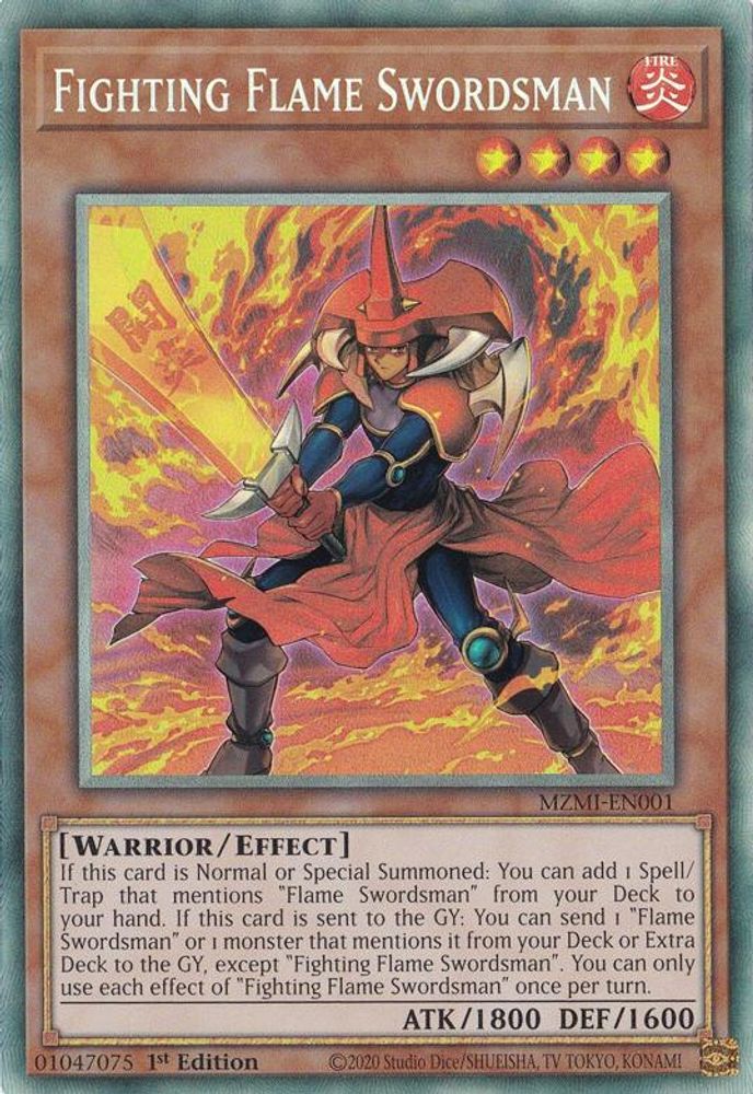 Fighting Flame Swordsman (CR) (MZMI-EN001) - Collector's Rare