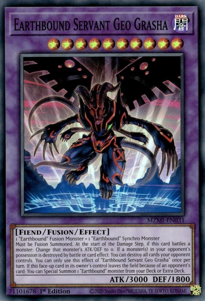 Earthbound Servant Geo Grasha (MZMI-EN031) - Super Rare