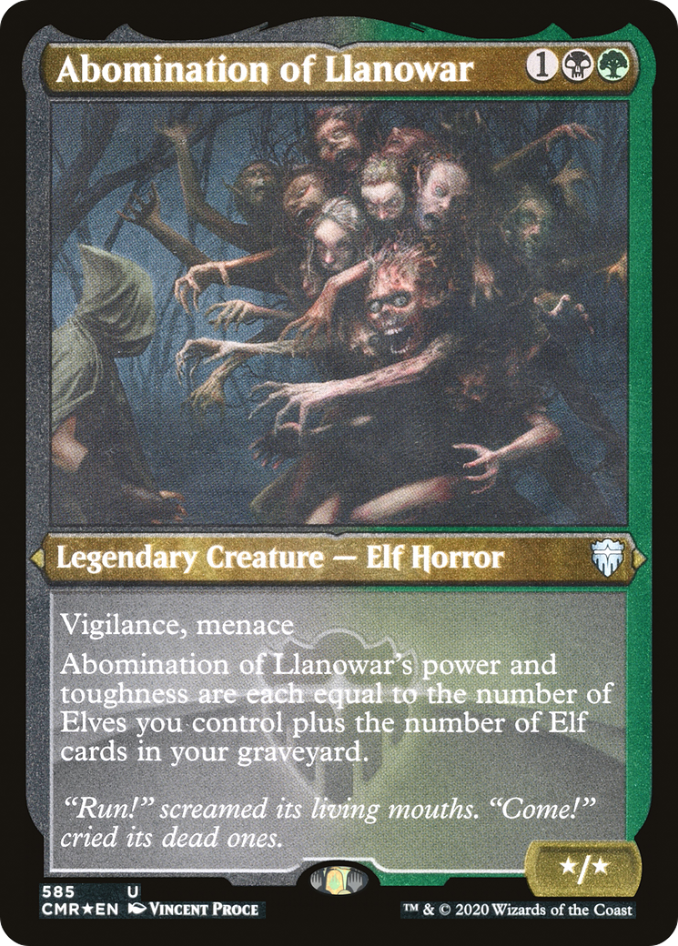 Abomination de Llanowar (gravé) [Commander Legends] 