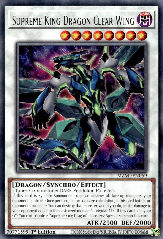 Supreme King Dragon Clear Wing (MZMI-EN059) - Rare