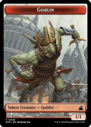 Goblin (0008) // Beast Double-Sided Token (RVR-8 // 14) - Ravnica Remastered Foil