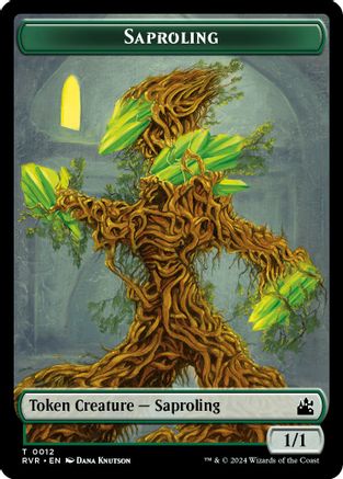 Saproling // Soldier Double-Sided Token (RVR-12 // 16) - Ravnica Remastered Foil