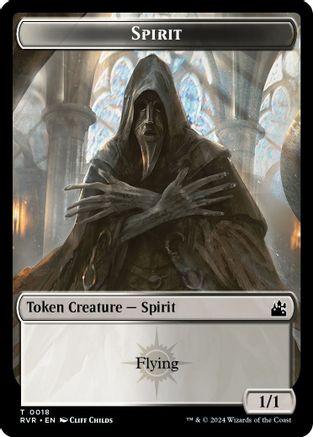 Spirit (0018) // Emblem - Domri Rade Double-Sided Token (RVR-18 // 20) - Ravnica Remastered Foil