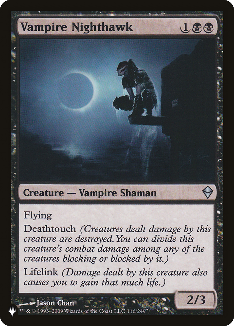 Vampire Nighthawk [La liste] 