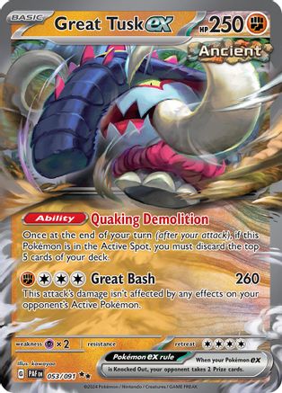 Great Tusk ex 053  - Holofoil - Double Rare