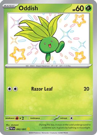 Oddish 092  - Holofoil - Shiny Rare