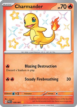Charmander 109/091  - Holofoil - Shiny Rare