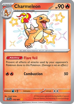Charmeleon - 110/091 110 - SV Paldean Fates Holofoil