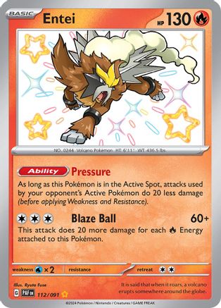 Entei 112  - Holofoil - Shiny Rare