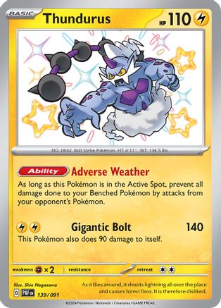 Thundurus 139  - Holofoil - Shiny Rare
